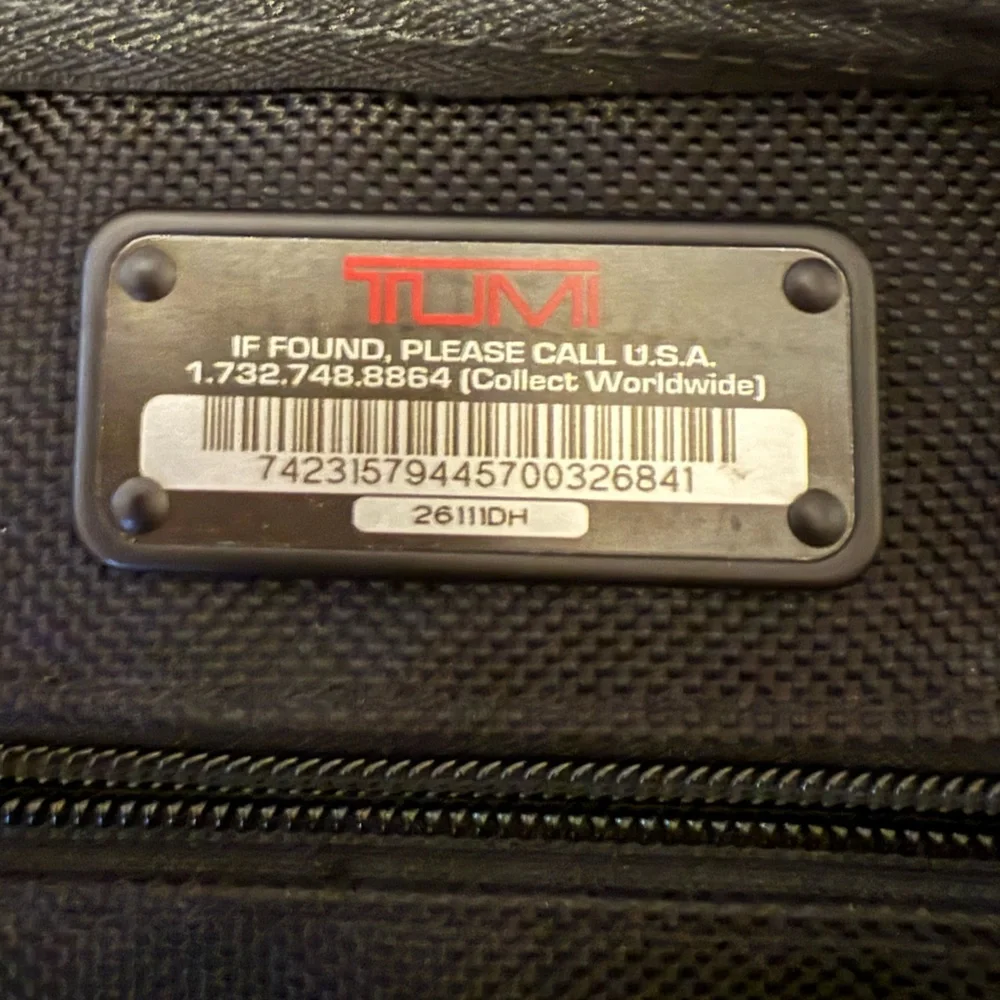 TUMI Large Alpha 26111DH Black Ballistic Nylon Laptop Organizer Briefcase